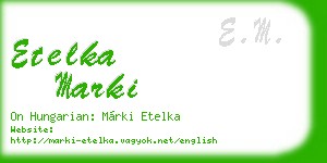 etelka marki business card