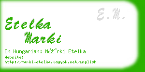 etelka marki business card
